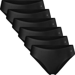 DANISH ENDURANCE Naadloze Bikini Slips voor Dames- Sporten & Iedere dag- 6-pack- Zwart- S