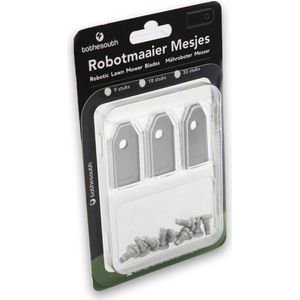 To the South® Robotmaaier Mesjes staal geschikt voor Florabest FMR600 A1 (Lidl Robotmaaier) - 60 stuks