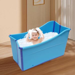 Peuterbad - Opvouwbaar Bad Kinderen - Opvouwbaar Bad Volwassenen - Bath Bucket - Kinderbadje - Inklapbaar Bad - Blauw - 98x50x56cm