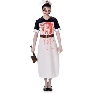 Karnival Costumes Zombie Verpleegster Halloween Kostuum Dames Halloween Kostuum Volwassenen Carnavalskleding Dames Carnaval - Polyester - Maat L - 3-Delig Jurk/Hoed/Riem