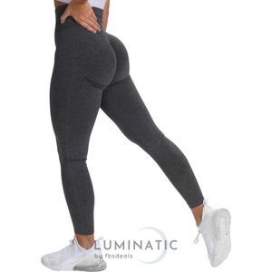 Perform Legging - Fitness Legging - Sportlegging Dames - Yoga Legging - High Waist Legging - Yoga Kleding Dames - Yoga Broek Dames - Sportkleding Dames - Sportbroek Dames - Legging & Shapewear Dames | Luminatic® | Donker Grijs | S