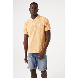 GARCIA Heren All over print Polo Oranje Korte mouw