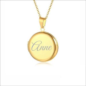 Fotohanger Met Ketting En Naam Gravering - Anne