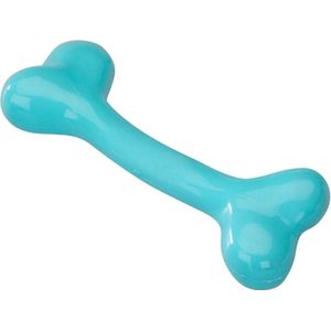 Ebi - Speelgoed Voor Dieren - Hond - Rubber Been Met Munt Smaak M - 17,75cm Blauw - 1st