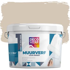 Decoverf muurverf mat bamboe crème, 4L
