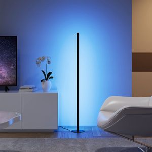 REALITY TENDO Vloerlamp - Staande lamp - Zwart - incl. 1x LED RGB 11W - Dynamisch licht - Geintegreerde dimmer - Memory functie - Afstandsbediening - RGB-kleurwisselaar - Sound bediening