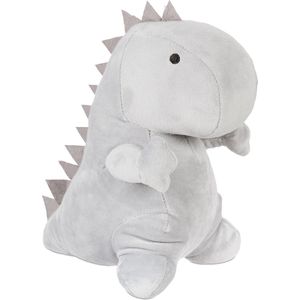 deurstopper dino - stof - met zand - dier - 23 x 14 x 21 cm - grijs