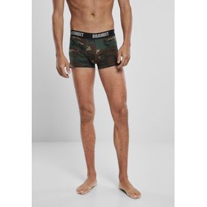 Brandit - Logo 2-Pack Boxershorts set - S - Groen/Bruin