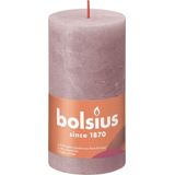 Bolsius Stompkaars Ash Rose Ø68 mm - Hoogte 13 cm - Grijs/Roze - 60 Branduren