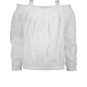 Moodstreet Meisjes blouses Moodstreet MT blouse broderie warm white 98/104