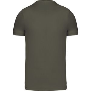 Dark Khaki T-shirt met V-hals merk Kariban maat M