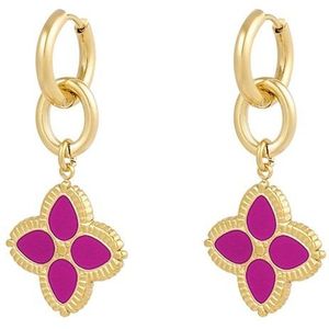 Oorbellen flower - roze goud