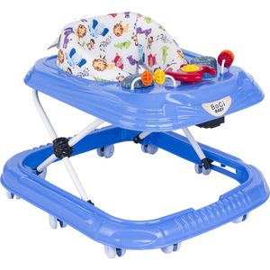 Bogi baby walker - Luxe loopstoel - Verstelbaar in 3 standen - Zitje extra hoog extra veilig - Met 3 speelfuncties - Blauw