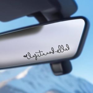 Rear View Mirror Stickers Self Attaching Sticker for Car Vinyl Car Mirror Stickers Car Window Sticker Side Mirror Car Window Accessories for Women (Black)