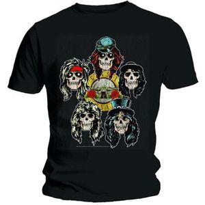 Guns N' Roses - Vintage Heads Heren T-shirt - XL - Zwart