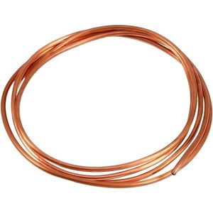 Zachte koperen buis - 2 m/7874 inch - 3 mm ID - 4 mm OD - universele metalen buizen en slangen - generatoren - stroomrails - kabels - cellen - transformatoren