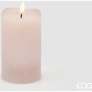 EDG Enzo de Gasperi - Ledkaars met sterretjes H12.5 Lichtroze (met timer)