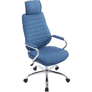 In And OutdoorMatch Bureaustoel Tod - Blauw - Stof - Hoge kwaliteit bekleding - Luxe bureaustoel - Exclusieve uitstraling