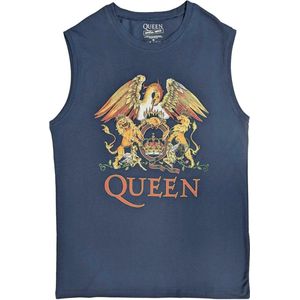 Queen - Classic Crest Tanktop - S - Blauw