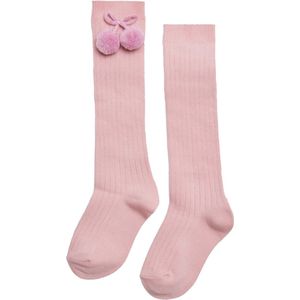 iN ControL 2pack kniekousen rib/pompom Roze 31/34