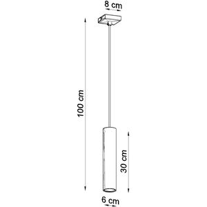 - LED Hanglamp wit LAGOS - 1 x GU10 aansluiting