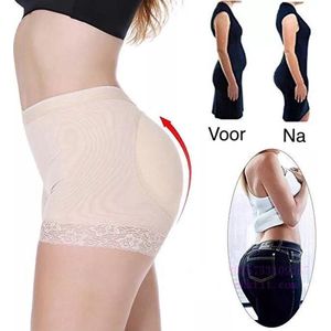 Jumada - Ondergoed met vulling - Butt lifter - Billen - Slipje - Comfortabele lingerie - Nude/beige - Maat XL