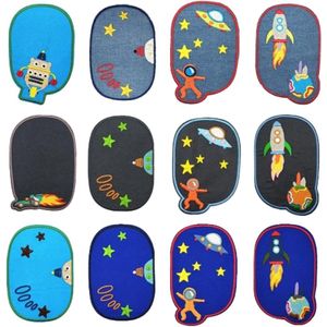 Patches voor het Opstrijken - Set van 12 stuks - Reparatie en Decoratie van Kleding - Jeans Jassen - Strijkstickers - Gaten repareren - Voor Kinderen en Volwassenen .