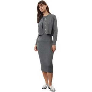 Trendyol Beige Midi Knit Basic Cardigan Jurk Twoss23El00738