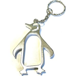 Sleutelhanger Pinguin - Pinguïn Zilver - Flesopener van metaal