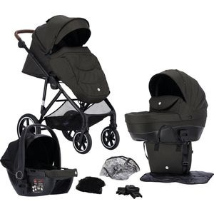 Puck Combi-Kinderwagen 3-in-1 Carl Donkergroen