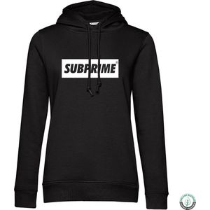 Subprime - Dames Hoodies Hoodie Block Black - Zwart - Maat S