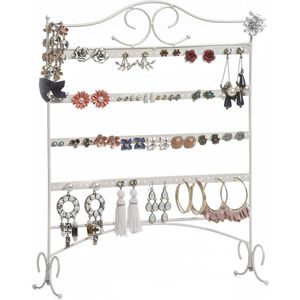 Sieraden Organizer voor Hangende Oorbellen - Wit - Voor 60 Paar Oorbellen