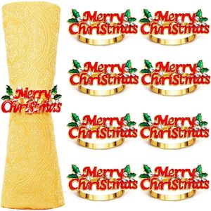 8 x Christmas napkin rings, Merry Christmas napkin holder for Christmas, Christmas napkin buckle, Christmas napkin rings, holder for Christmas party, table decoration