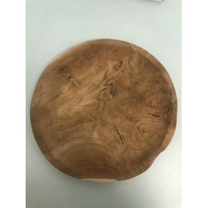 Serveerplank - schaal  - teak hout - rond
