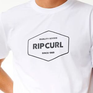 Rip Curl Heren Stapler UPF Short Sleeve Lycra Vest - White
