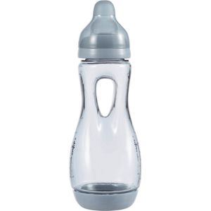 Difrax Handgreep Babyfles 240 ml Natural - Anti-Colic – Grijs – 1 stuk