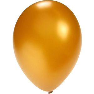 Mini ballon metallic goud 5 inch per 100
