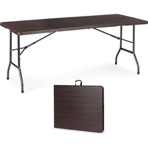 Campingtafel - klaptafel - 179x74 cm - hout look