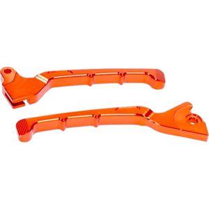 Remgreep Set Oranje CNC EVO Vespa Sprint / Vespa LX 50 / Vespa Primavera / Piaggio Zip 2000 / Zip 50 4T - DMP