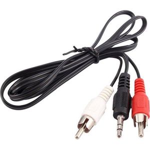 Mini Jack Naar Tulp Stereo Verloop Kabel Adapter- 3,5 MM Aux To 2x RCA Audiokabel - Underdog Tech