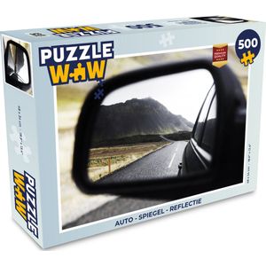 Puzzel Auto - Spiegel - Reflectie - Legpuzzel - Puzzel 500 stukjes