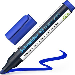Schneider whiteboardmarker - Maxx 293 - beitelpunt - blauw - voor whiteboard en flipover - S-129303