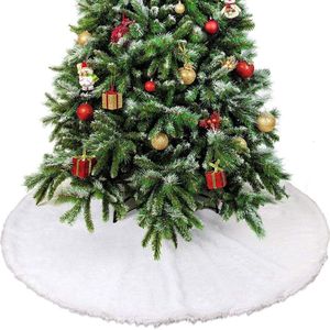 THE TWIDDLERS Ronde witte pluche kerstboomrok - kerstaccessoire sneeuweffect - Perfecte feestdecoratie voor uw kerstboom - 90 cm diameter - Past bij elke boom.