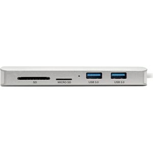 Tripp-Lite U442-DOCK11-S USB-C Docking Station, 4K @ 30 Hz, HDMI, Thunderbolt 3, USB-A Hub, PD Charging, SD/Micro SD, GbE - Silver TrippLite