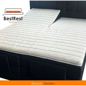 Topdekmatras -180x220 8cm - (MET SPLIT) Split Topper - Traagschuim - Topmatras - Memoryfoam