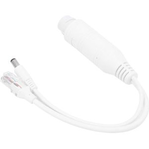Waterproof POE Splitter Injector 48V to 12V Adapter for IP Camera Outdoor Indoor Use with Rainproof Cover Kit