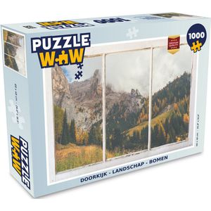 Puzzel Doorkijk - Landschap - Boom - Legpuzzel - Puzzel 1000 stukjes volwassenen