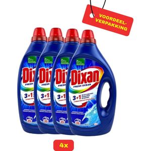 4 x Dixan Wasmiddel Fresh Ocean 4 X 1750ml - Voordeelverpakking - 140 wasbeurten