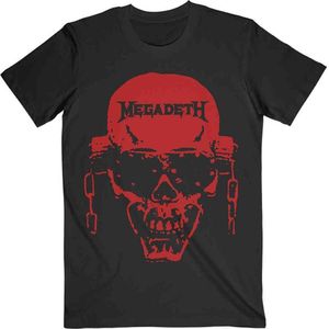 Megadeth - Vic Hi-Contrast Red Heren T-shirt - 2XL - Zwart