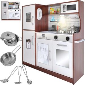 Speelkeukentje inclusief accessoires - Luxe Houten Speelgoedkeuken KRUZZEL - Kinderkeuken hout - Leerzaam